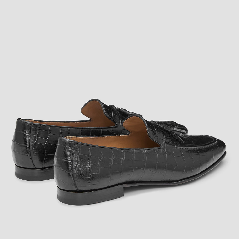 Connery Croc. Black Loafers