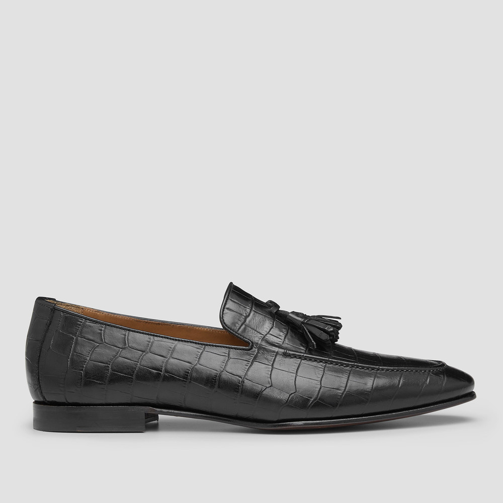 Connery Croc. Black Loafers