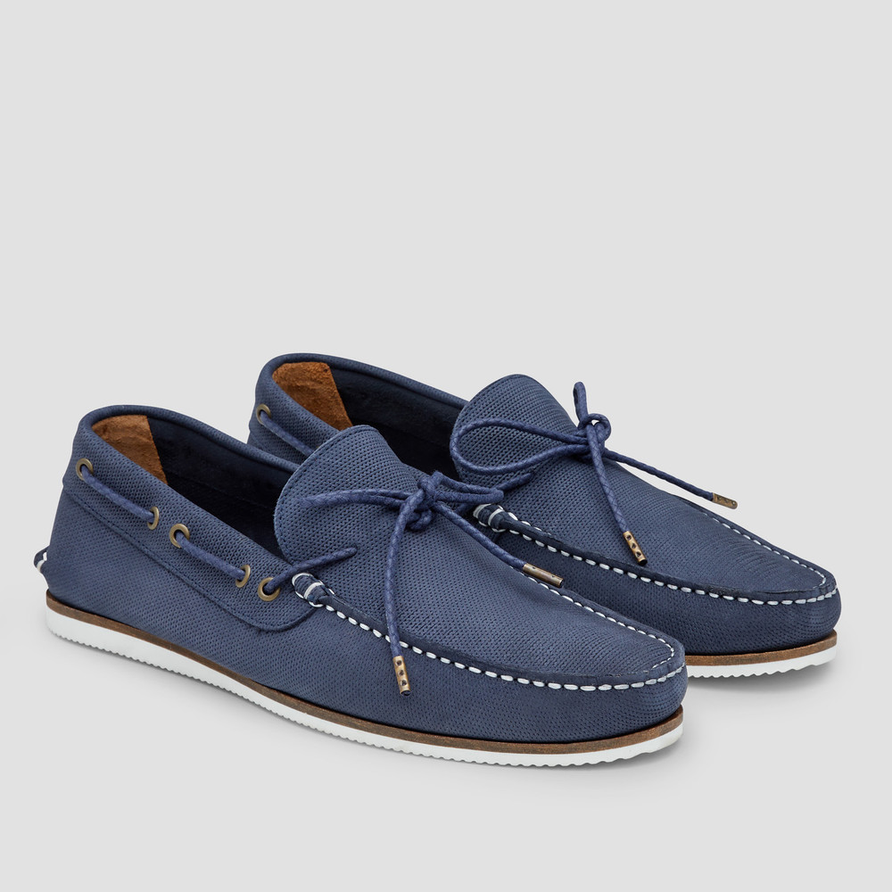 Mast Navy Moccasins