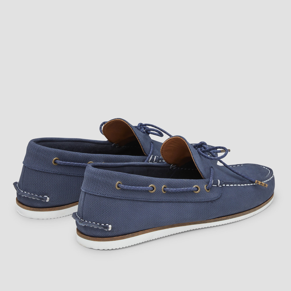 navy moccasins