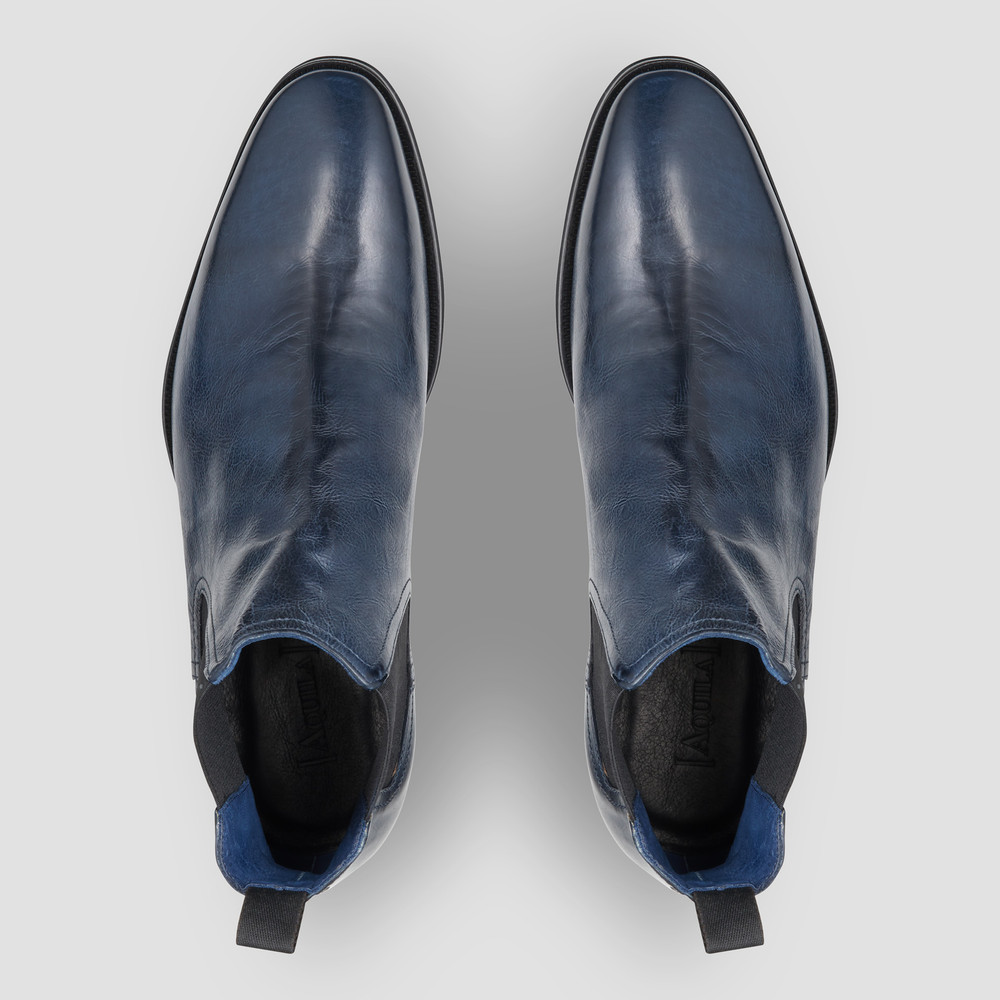 navy blue mens chelsea boots