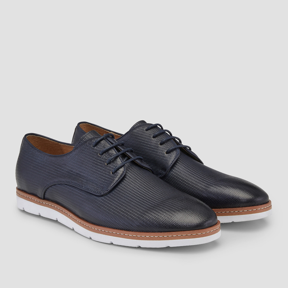 Blaire Navy Derby Shoes - Aquila