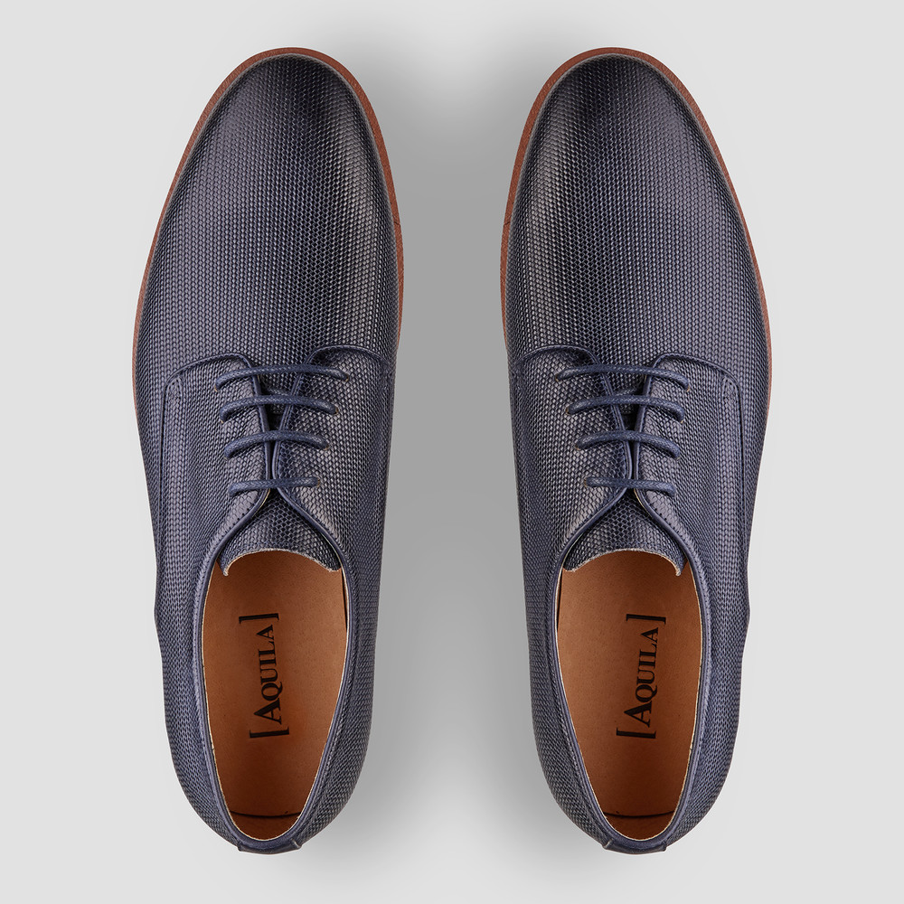 Blaire Navy Derby Shoes Aquila