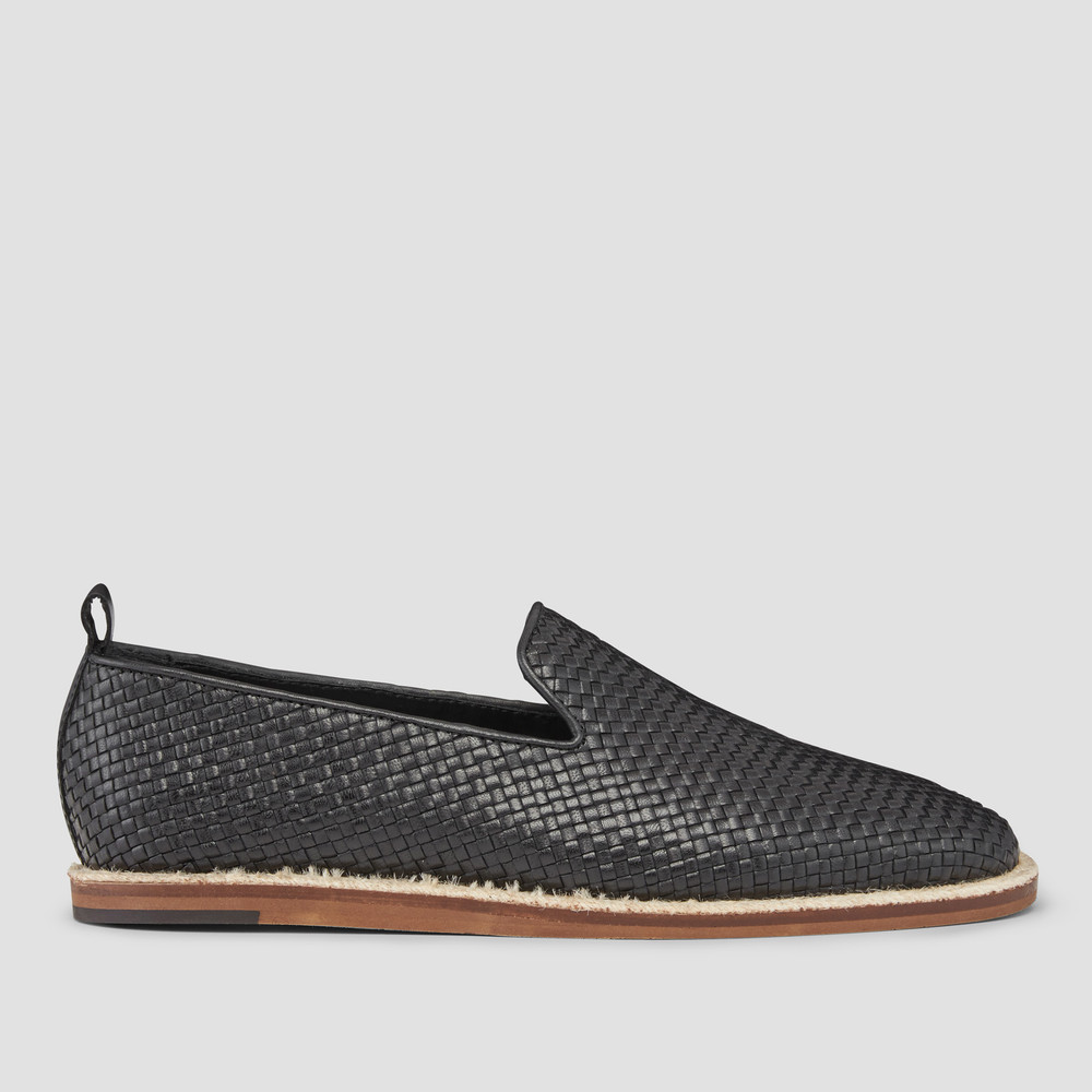 black espadrilles slip on