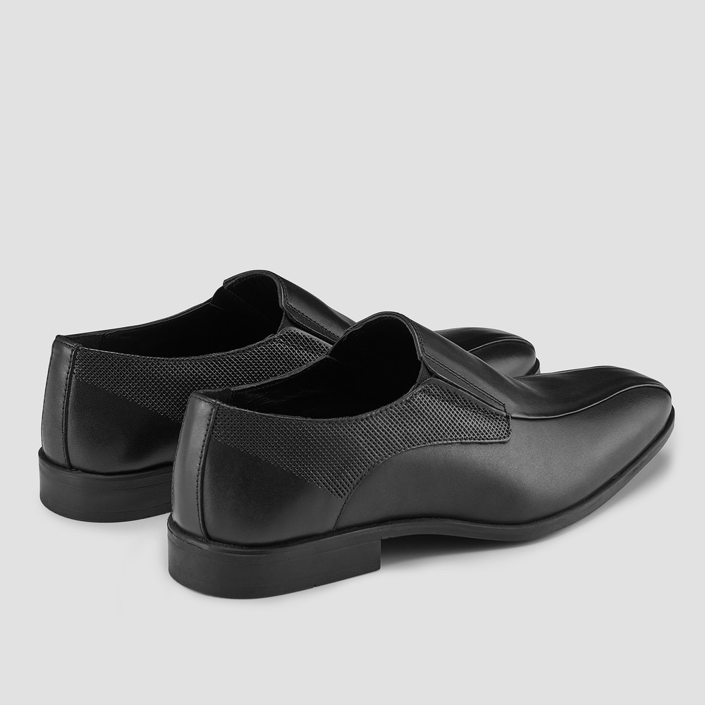 black slip shoes