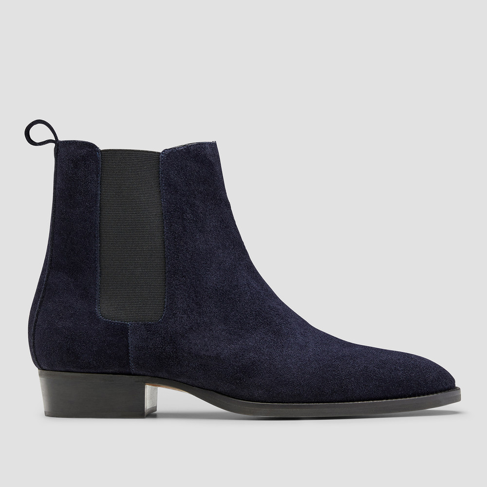 navy blue chelsea boots mens