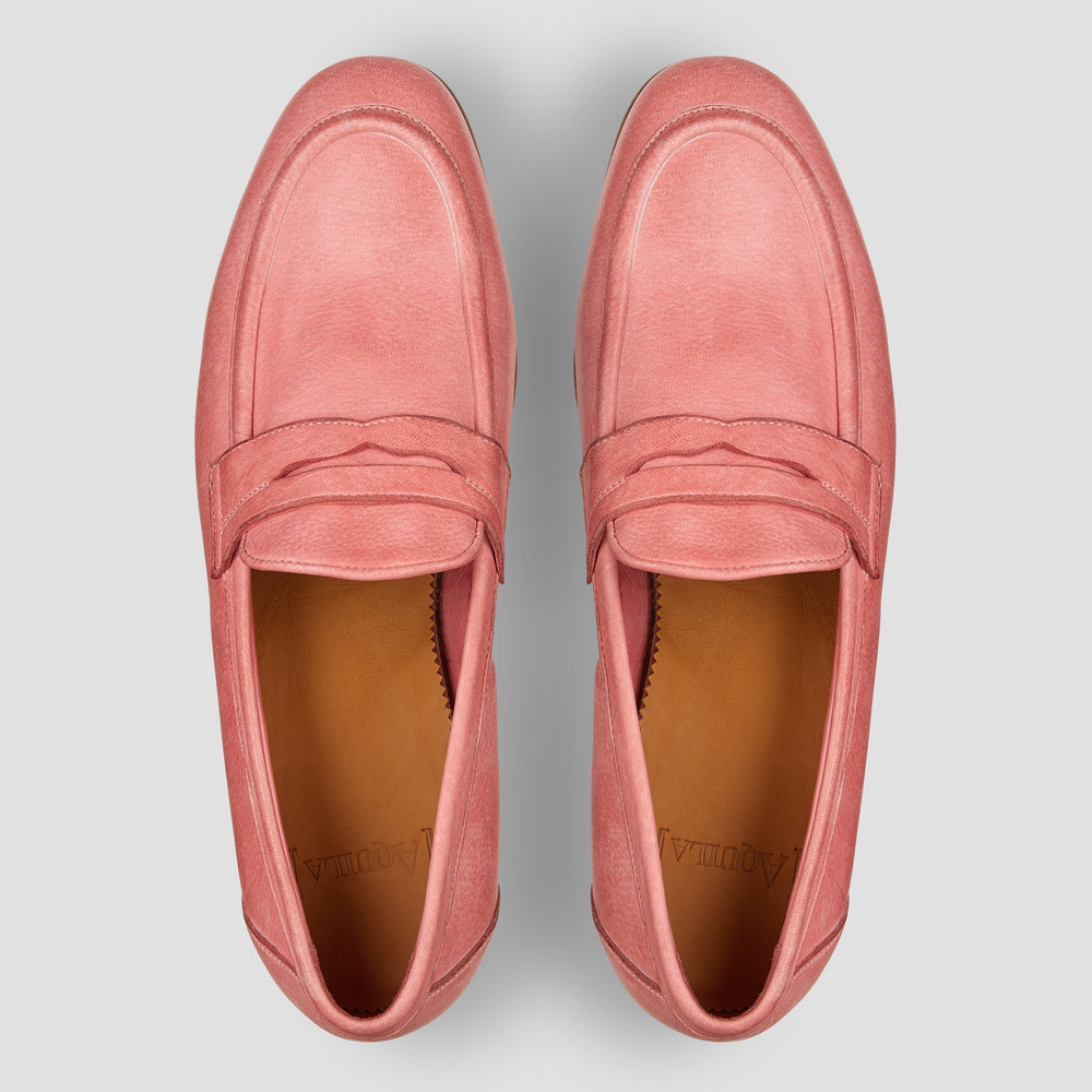 mens pink loafers shoes