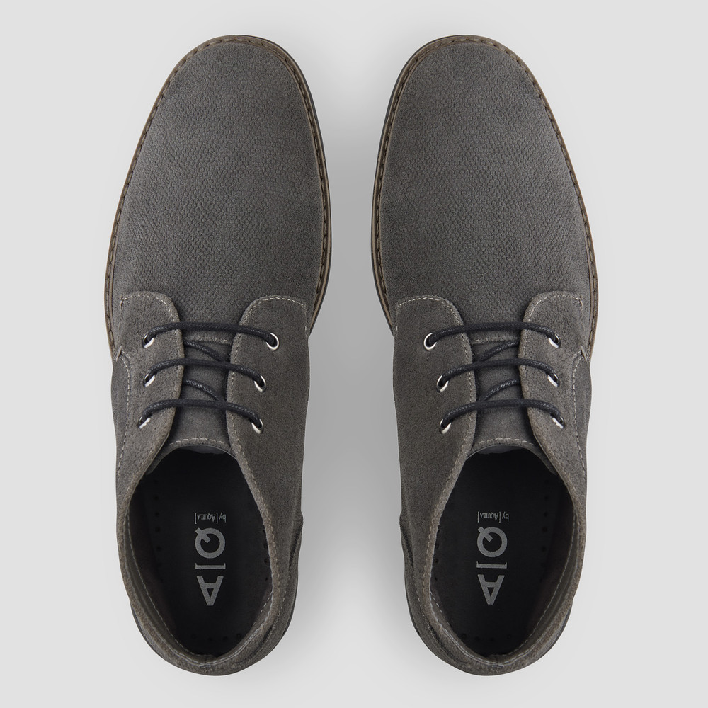 Ovie Dark Grey Desert Boots - Aquila