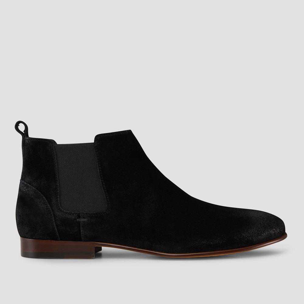 black suede boot mens