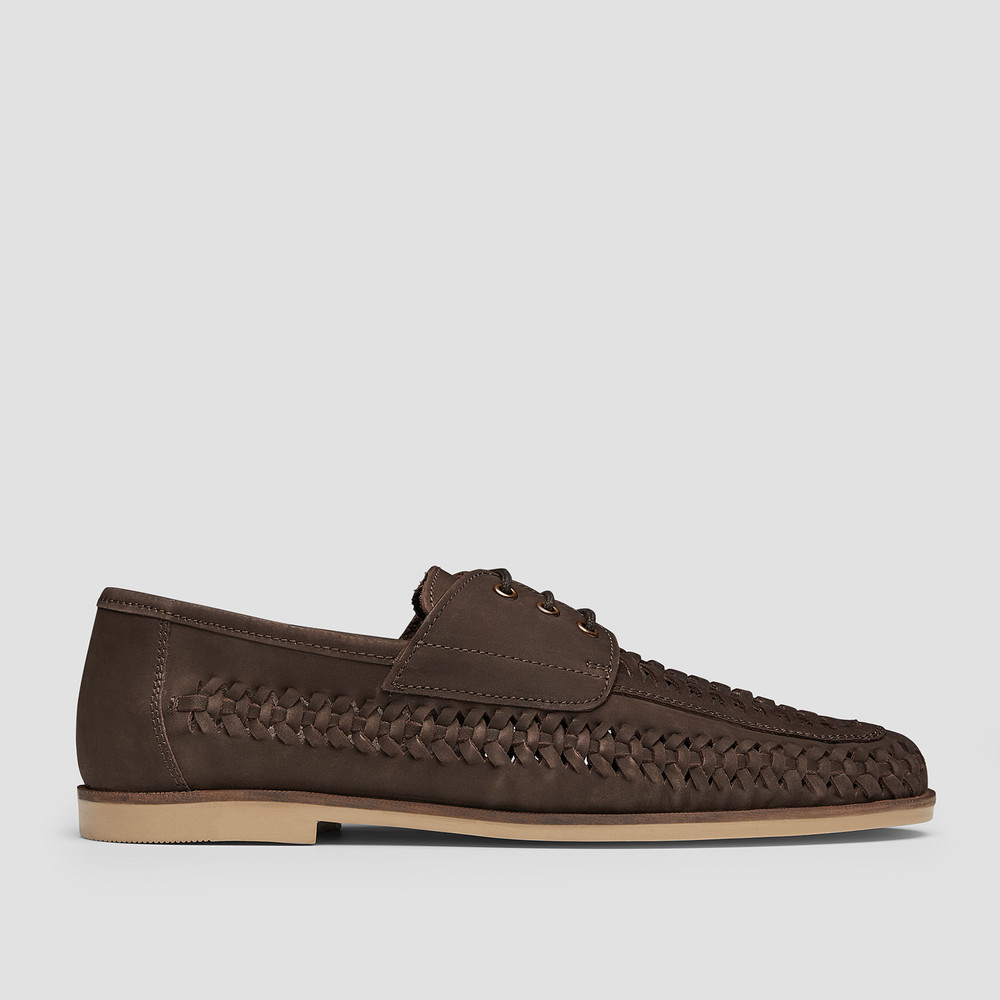 brixton weave lace loafers