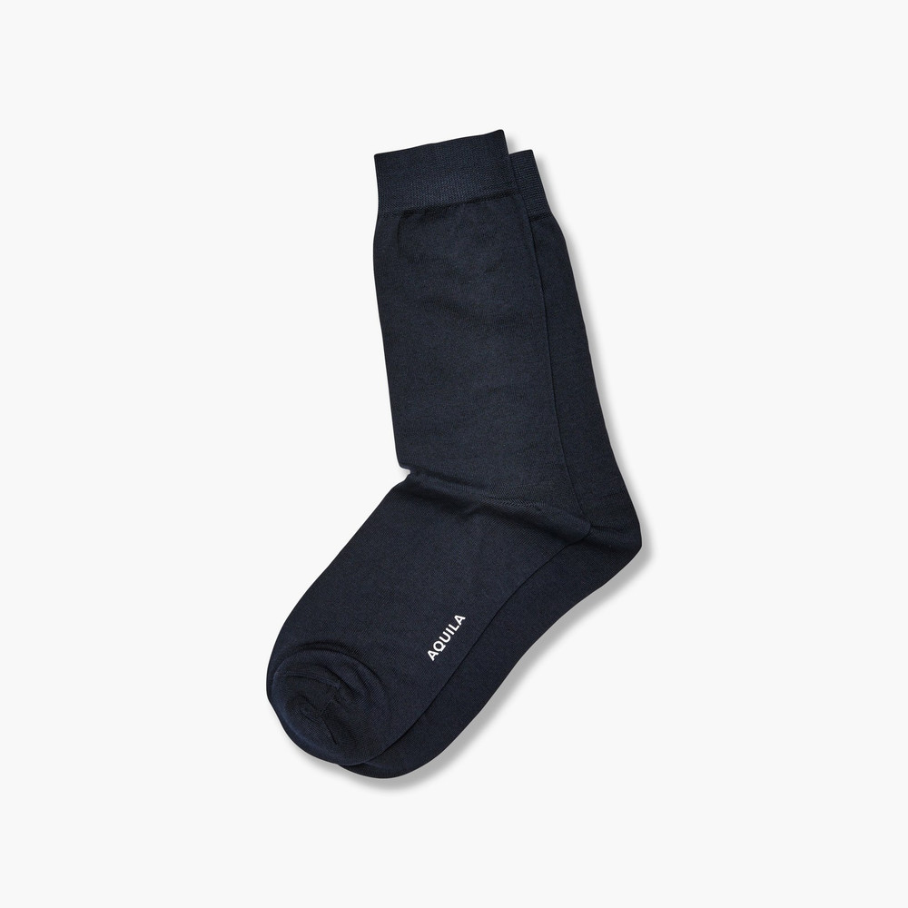 Aquila Navy Plain Sock