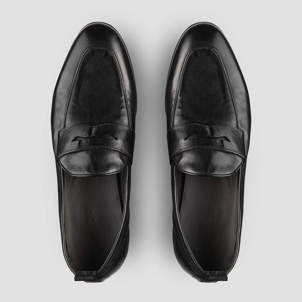 Ronny Black Penny Loafers - Aquila