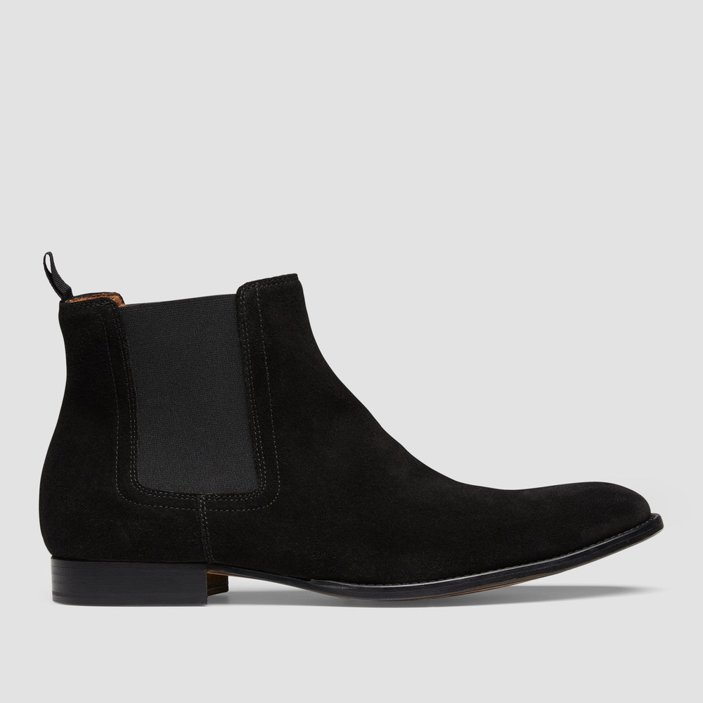 mens black suede beatle boots