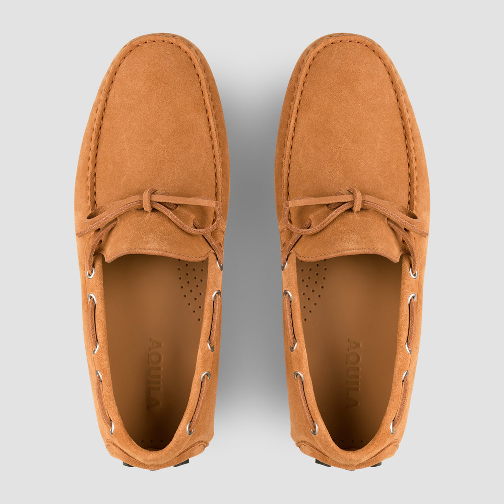 Miami Dark Orange Driving Shoes