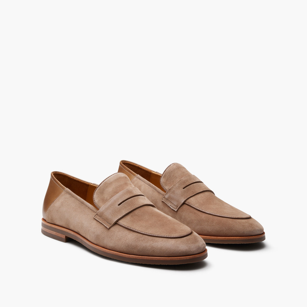 Giacomo Taupe Suede Loafers