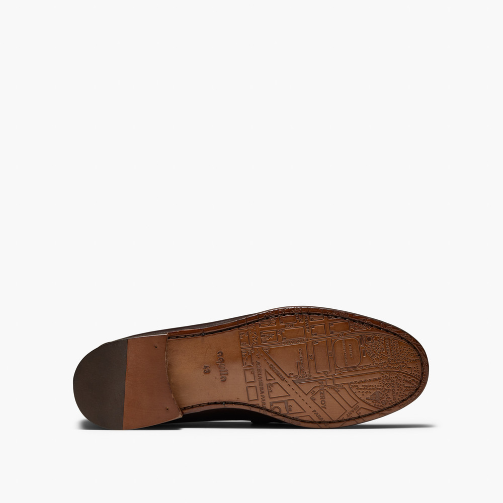 George Patterned Brown Loafers