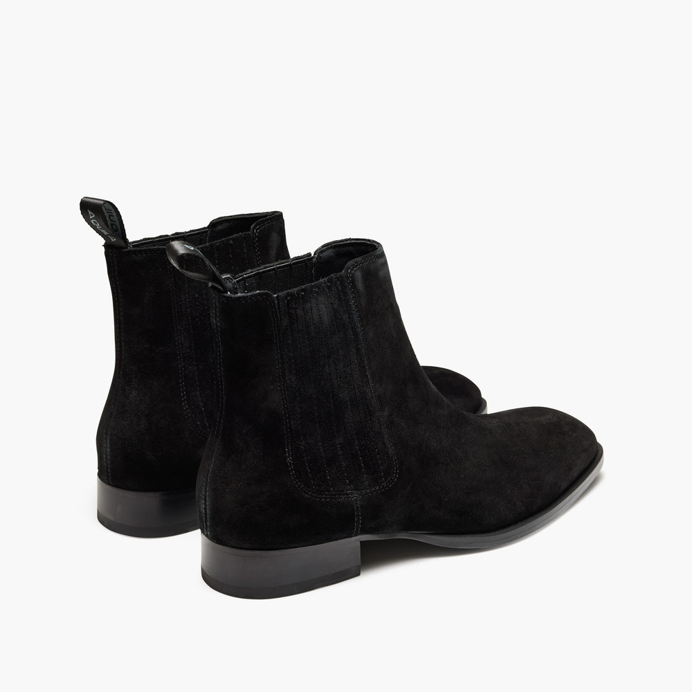 Lexington Black Suede Chelsea Boots