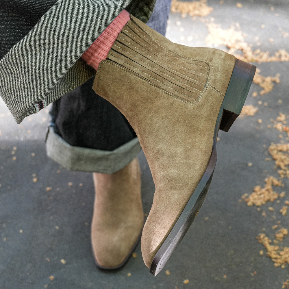 Lexington Brown Suede Chelsea Boots