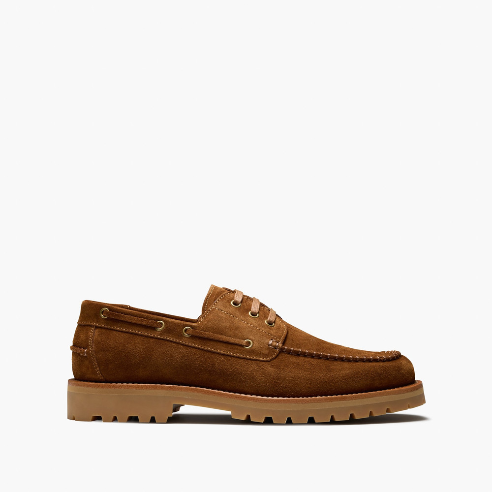 Ark Suede Whiskey Boat Shoes