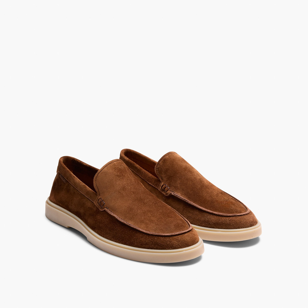 Breeze Almond Suede Slip On Shoes