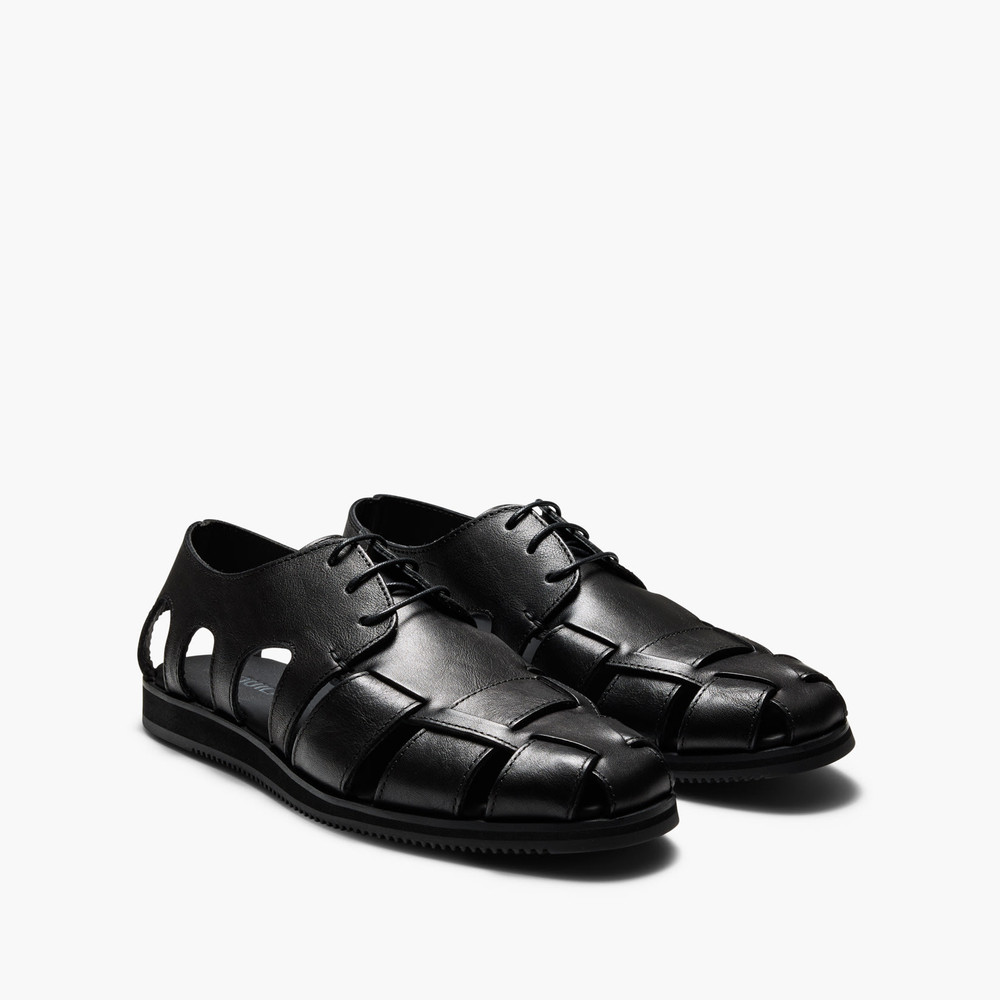 Jetty Black Fisherman Sandals