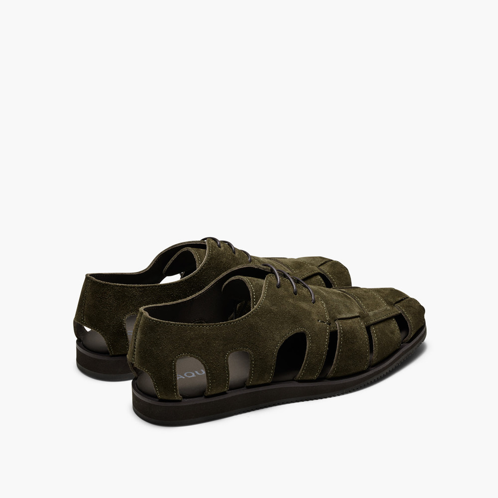Jetty Olive Suede Fisherman Sandals