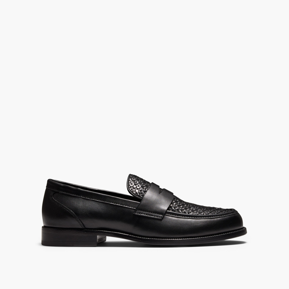 Dartmouth Black Weave Loafers