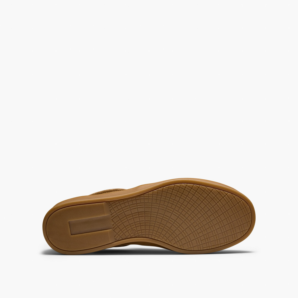 Deuce Cognac Suede Slip On Shoes