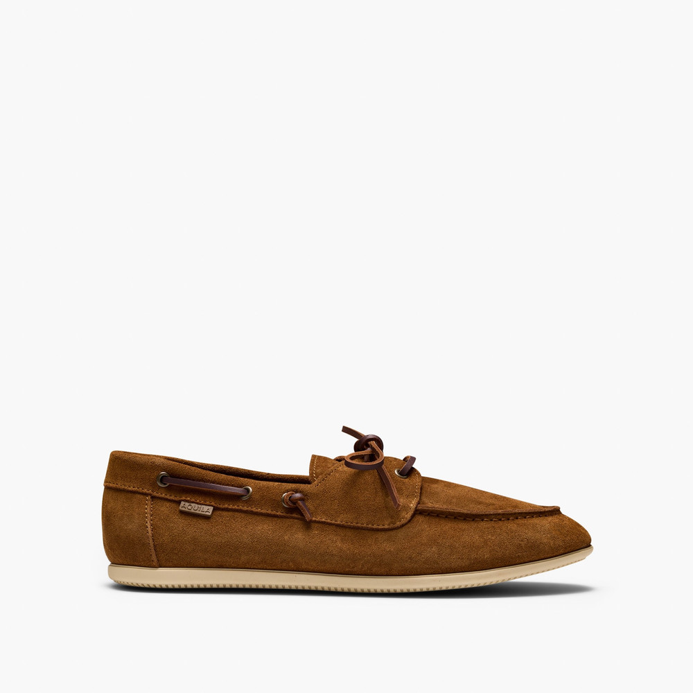 Keel Tan Suede Boat Shoes