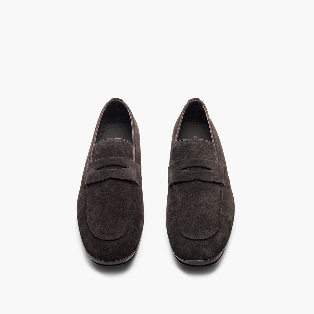 Corso Dark Brown Suede Loafers