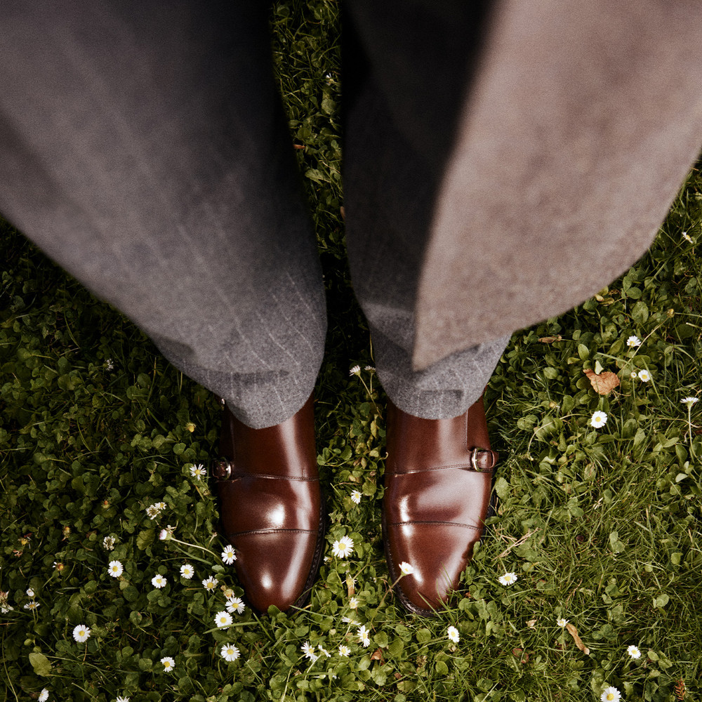Bristol Brown Monk Strap Shoes