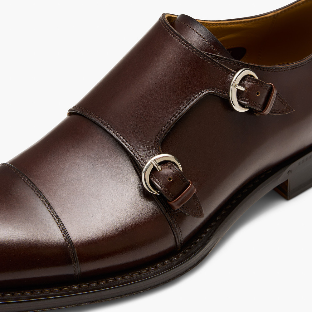 Bristol Brown Monk Strap Shoes