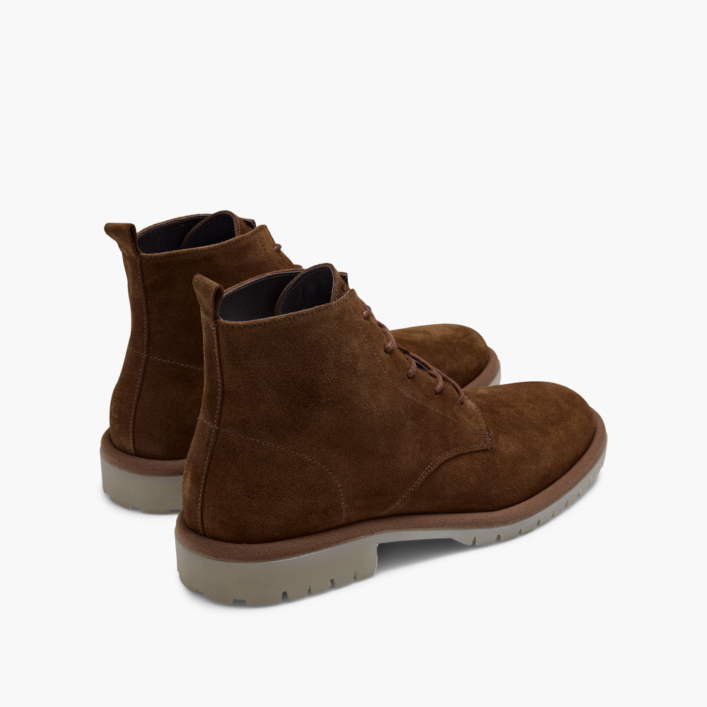 Canyon Cognac Suede Lace Up Boots