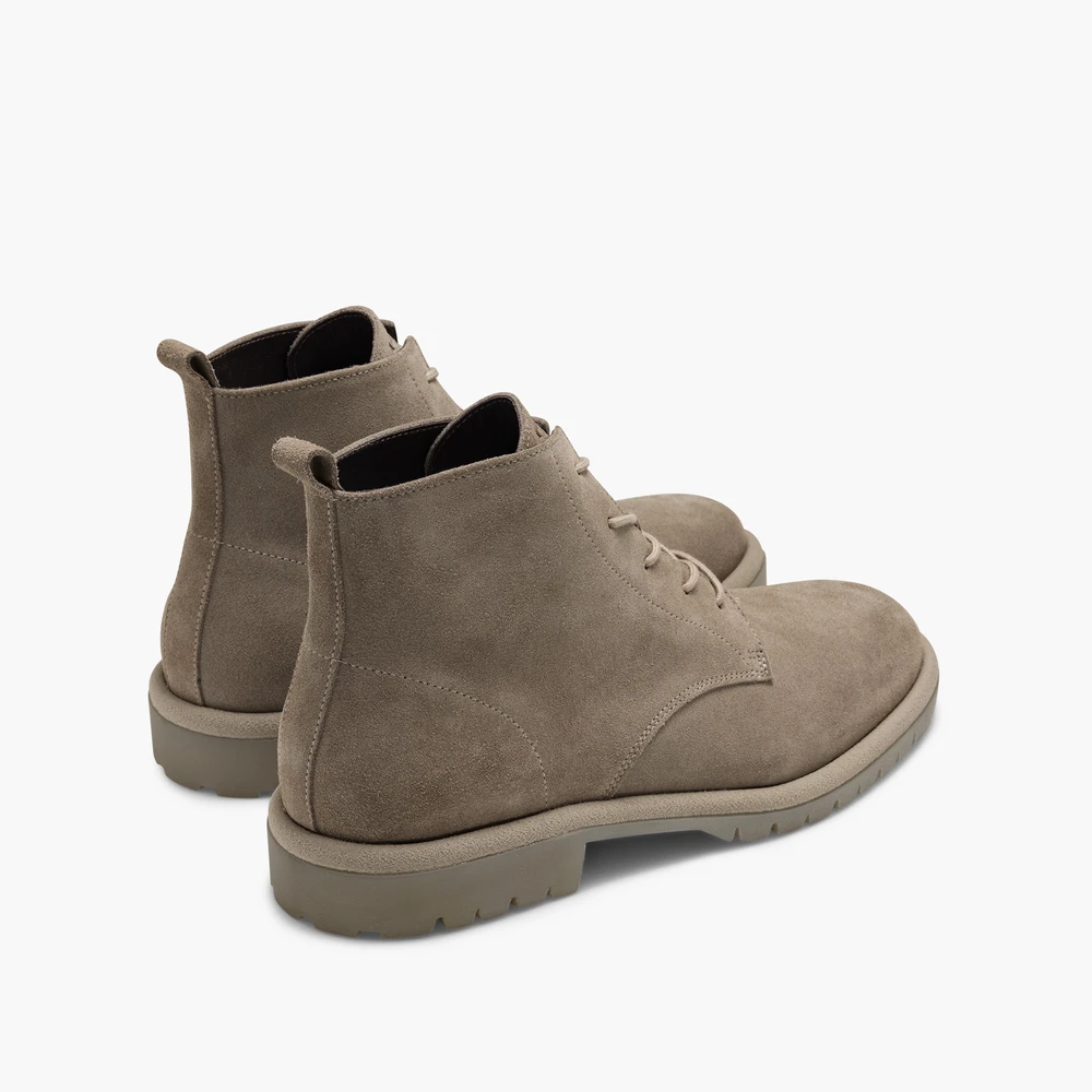 Canyon Beige Suede Lace Up Boots