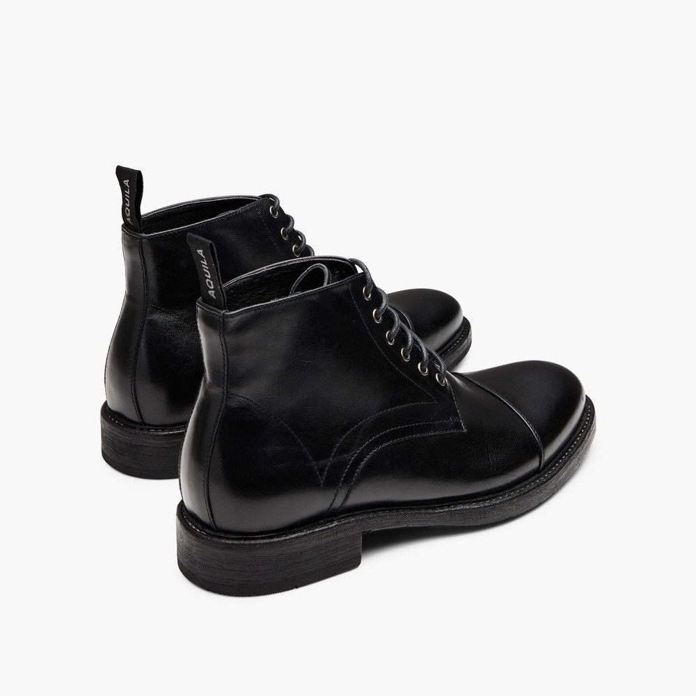 Redding Black Lace Up Boots