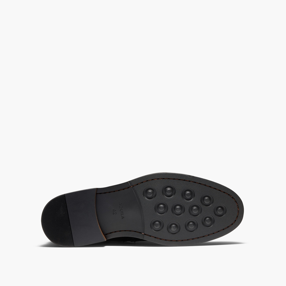 Upton Black Lace-Up Boots