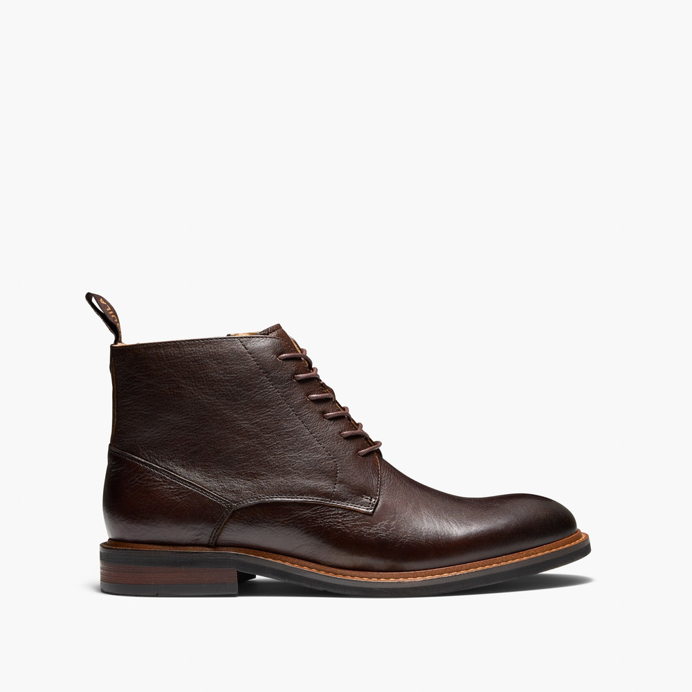 Upton Brown Lace-Up Boots
