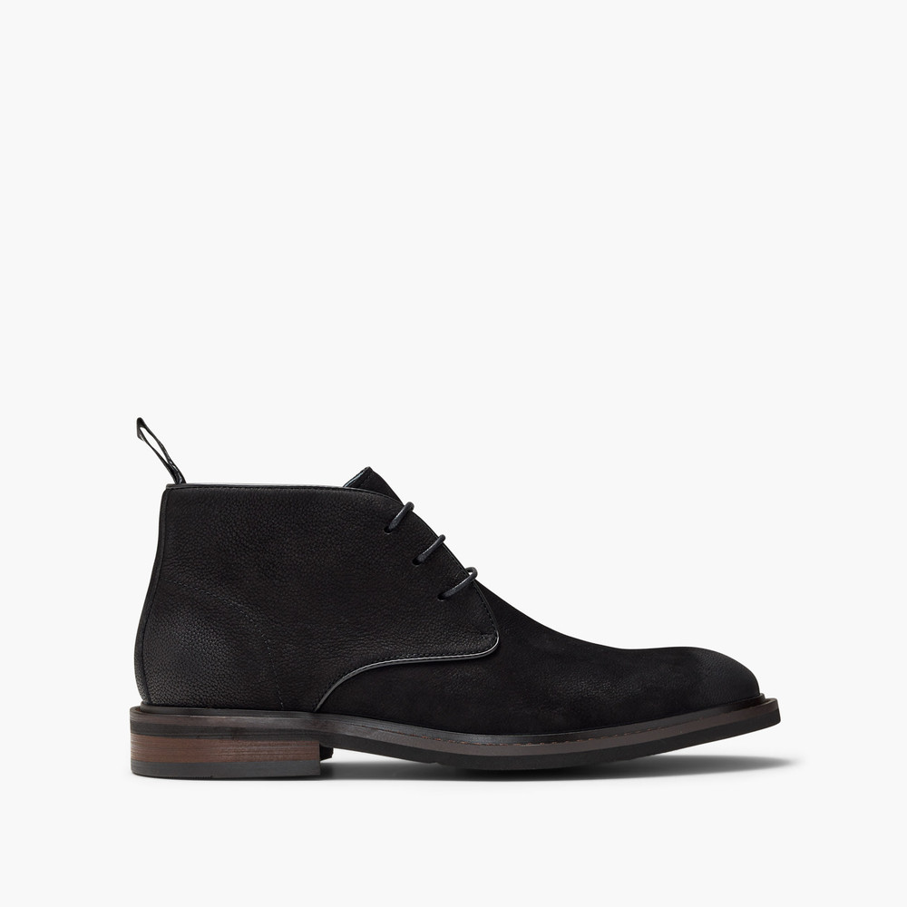 Milo Black Nubuck Chukka Boots
