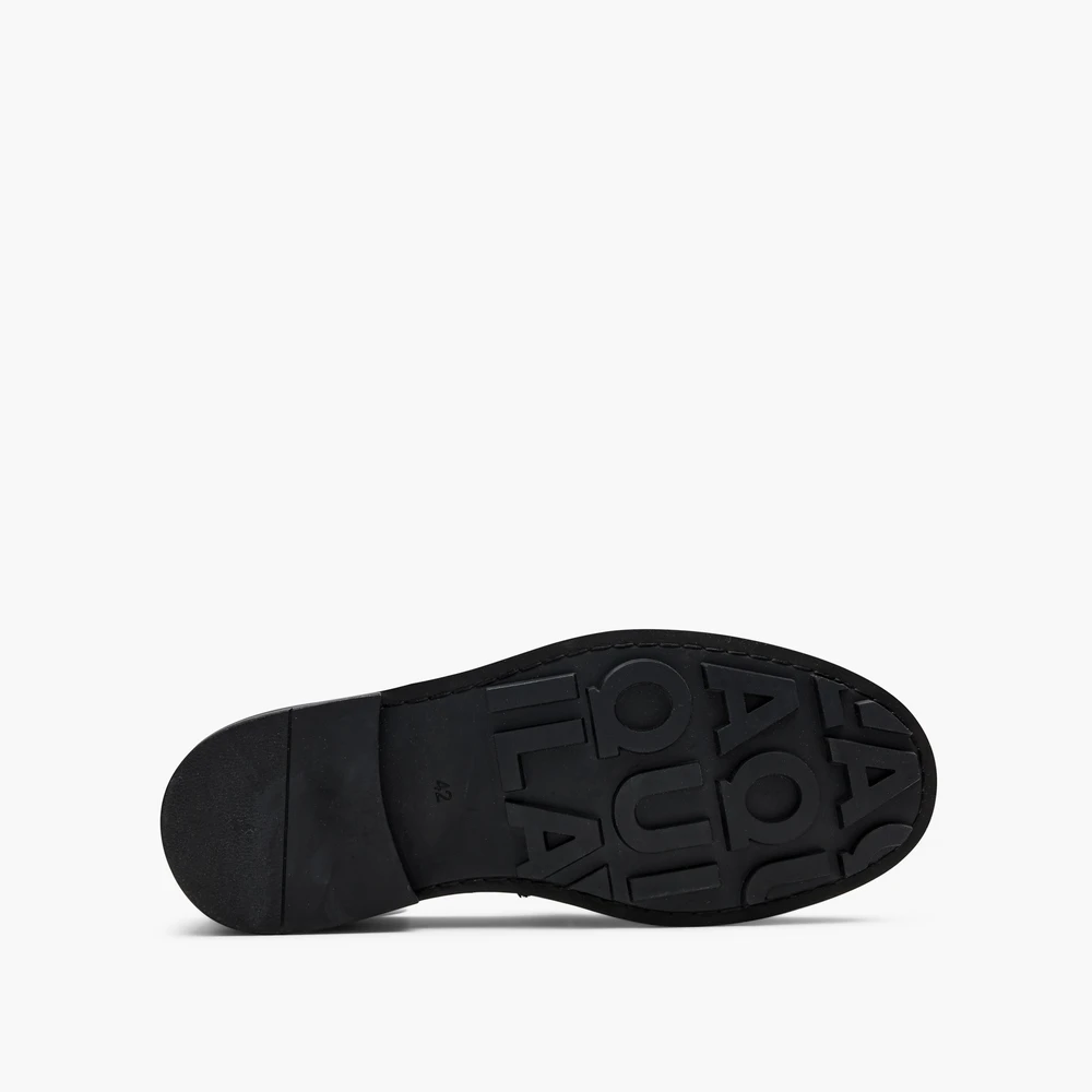 Mensa Black Pony Loafers