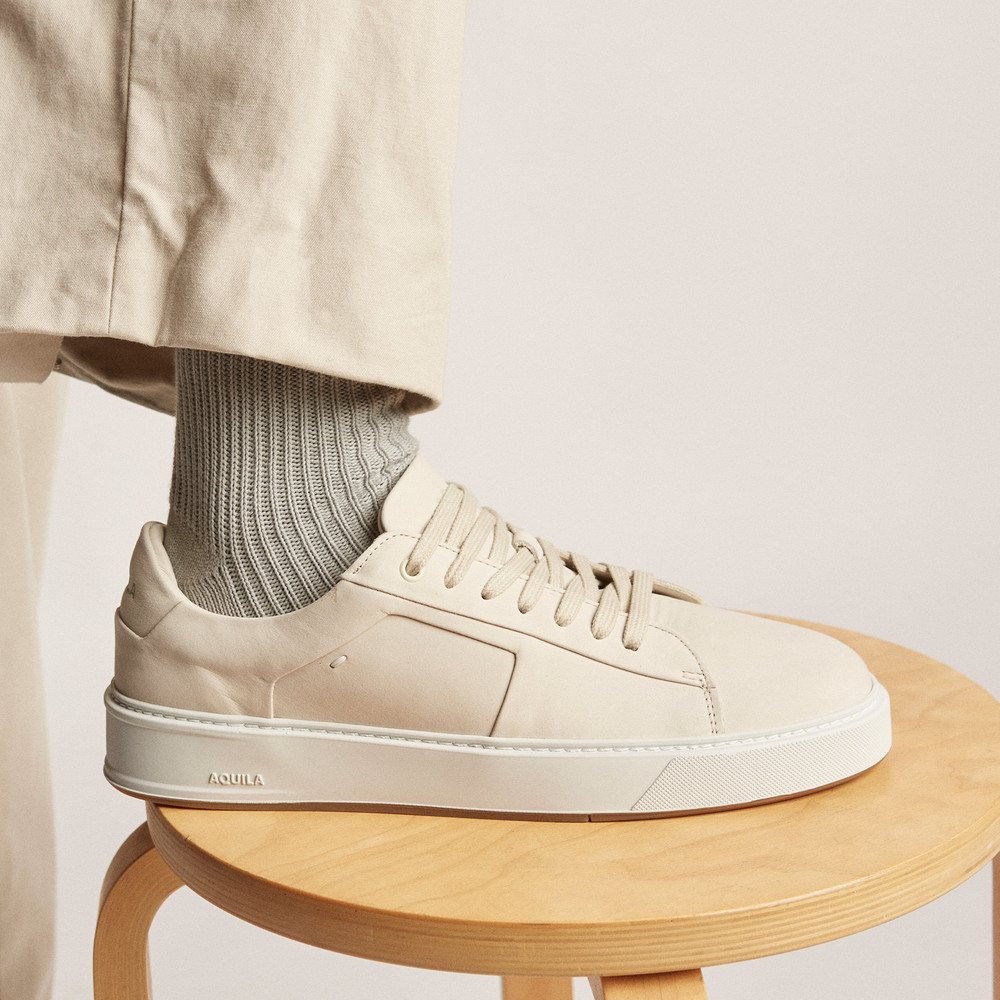 Odin Off White Nubuck Sneakers