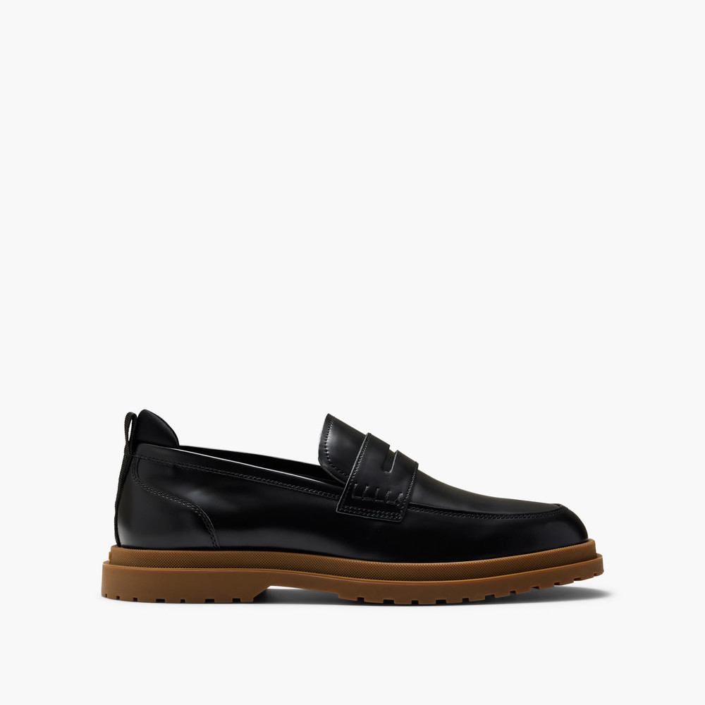 Radar Black Toffee Penny Loafers