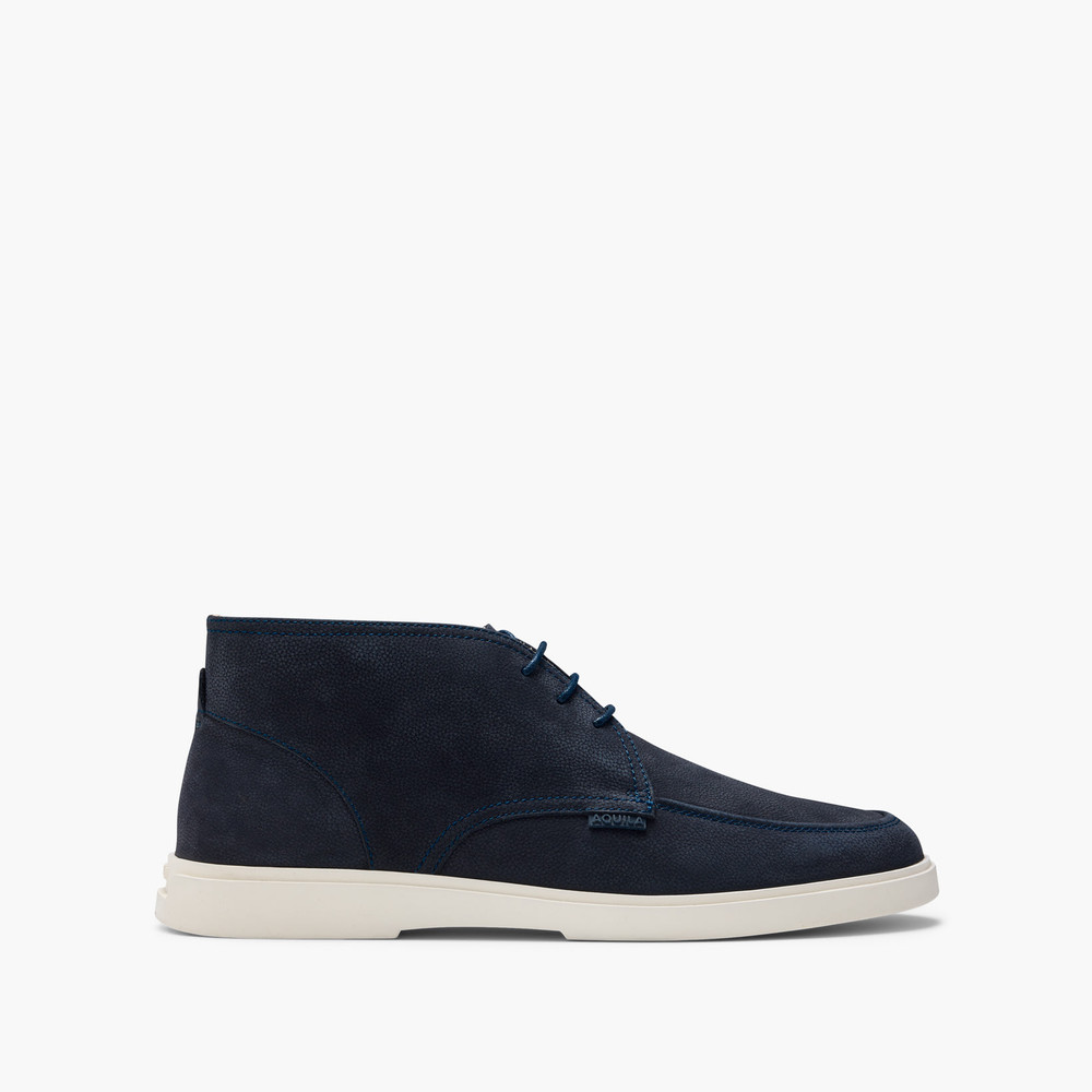 Breeze Navy Nubuck Chukka Boots