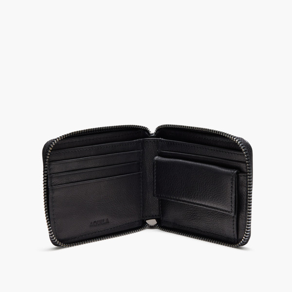 Montoro Black Zip Wallet