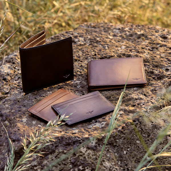 Archie Cognac Bi Fold Wallet