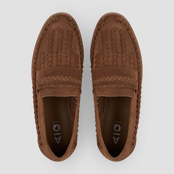 Trey Suede Tan Slip On Shoes