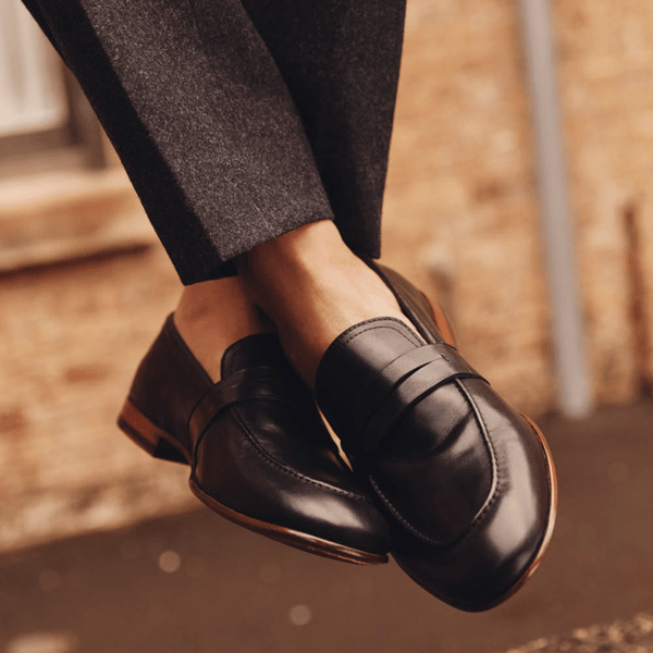 Benito Black Penny Loafers