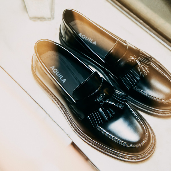 Mensa Black Tassel Loafers