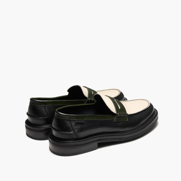 Mensa Black Multi Penny Loafers