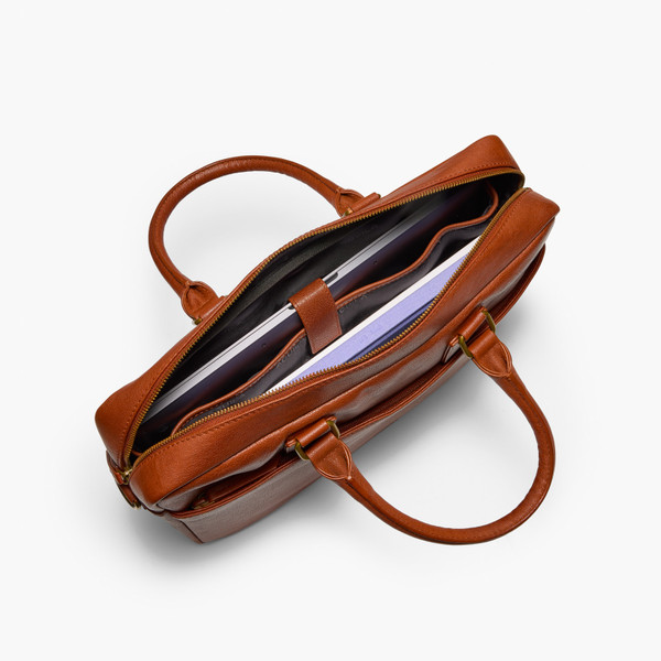 Valle Cognac Briefcase