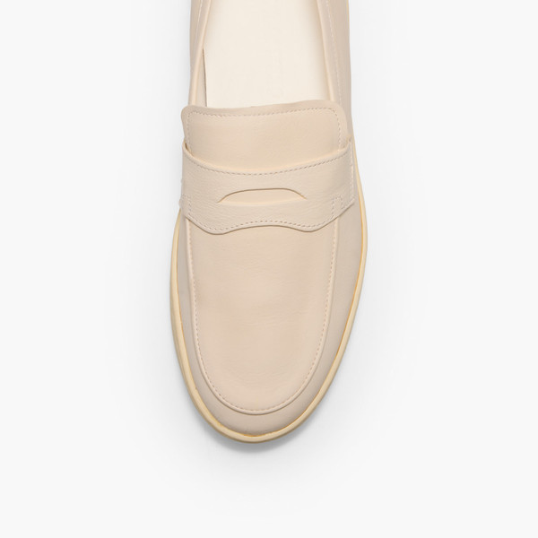 Rich White Suede Loafers